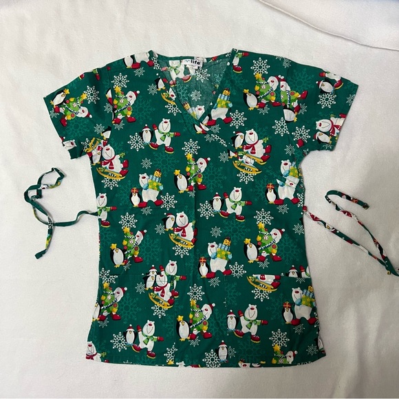 Life Christmas waist tie blouse with front pockets - Picture 3 of 6